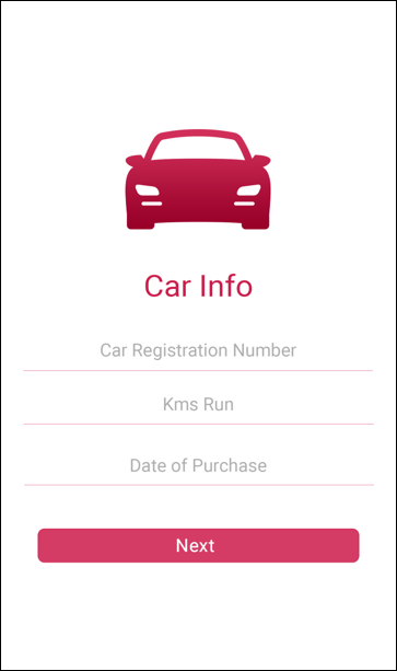 Car Info View of Auto Lounge App